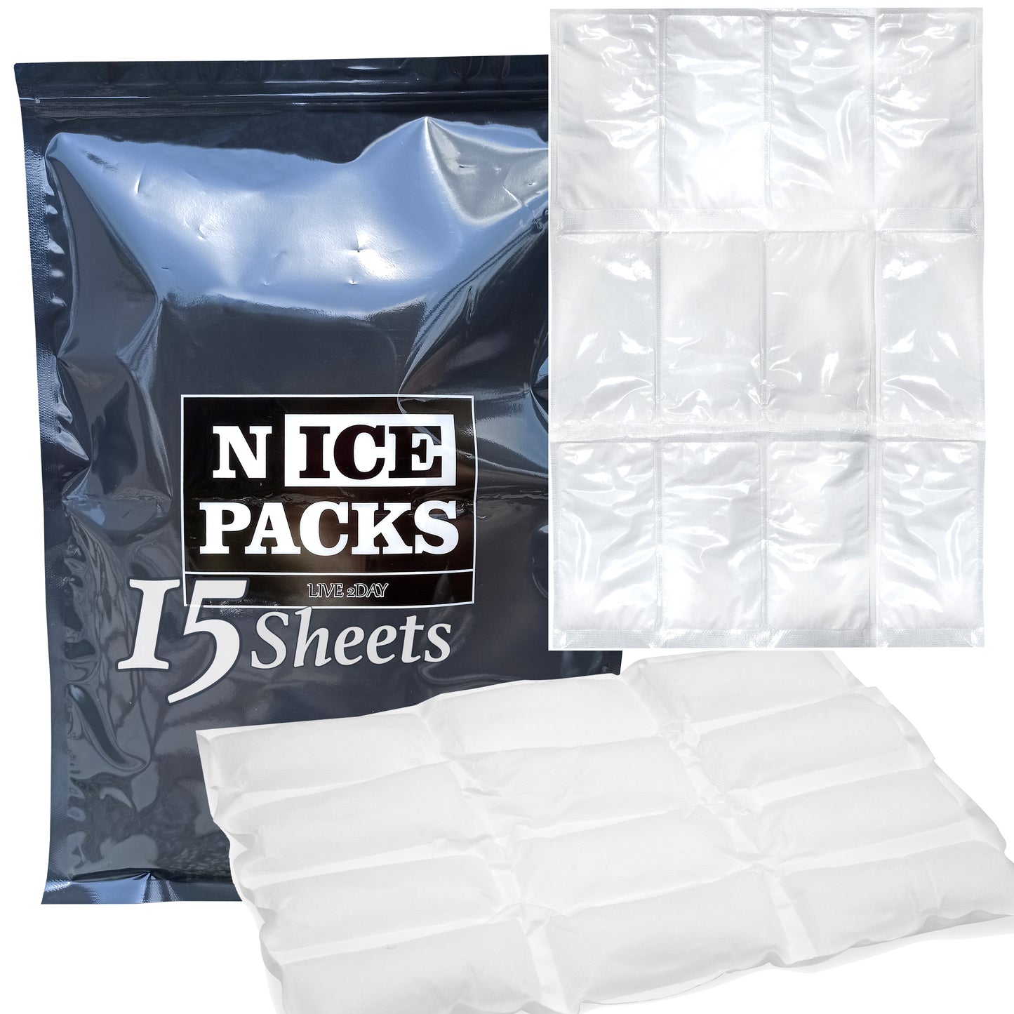 60 Dry Ice Packs, Lunch Box Cooler, Shipping Frozen Food, Reusable, Long  Lasting